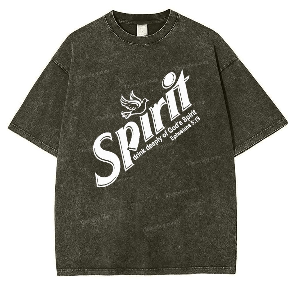 Spirit Drink Deeply Of Gods Snowflake Vintage Washed T-Shirt
