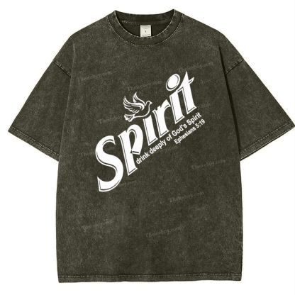 Spirit Drink Deeply Of Gods Snowflake Vintage Washed T-Shirt