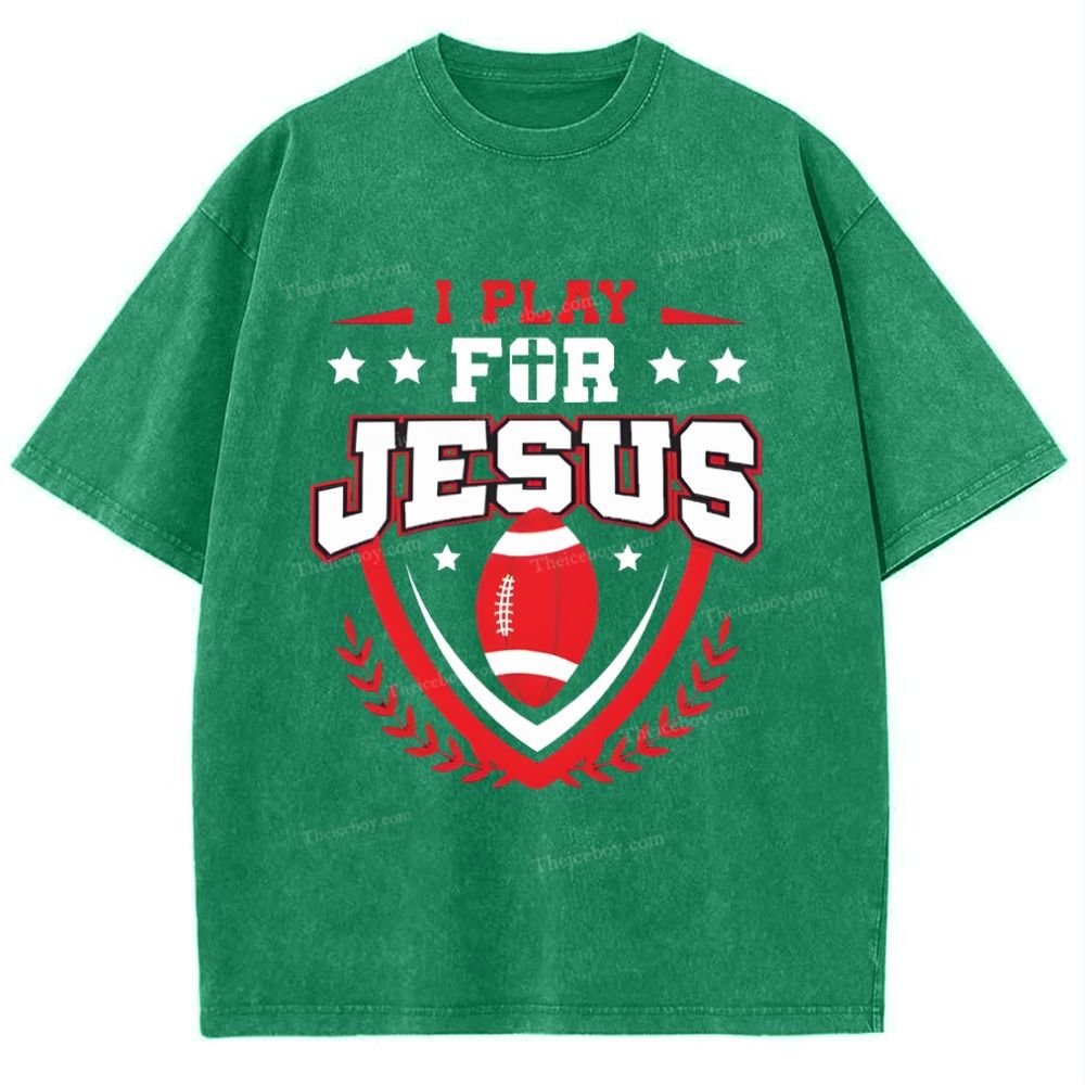 I Play For Jesus Snowflake Vintage Washed T-Shirt
