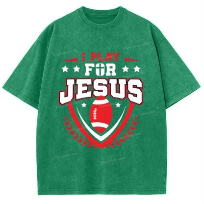 I Play For Jesus Snowflake Vintage Washed T-Shirt