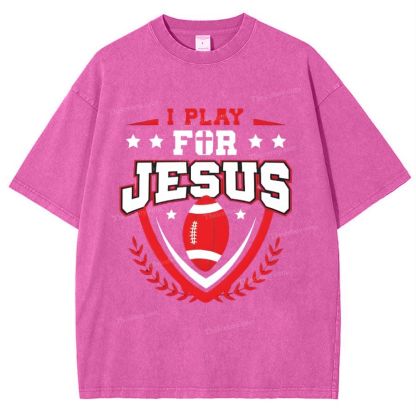 I Play For Jesus Snowflake Vintage Washed T-Shirt