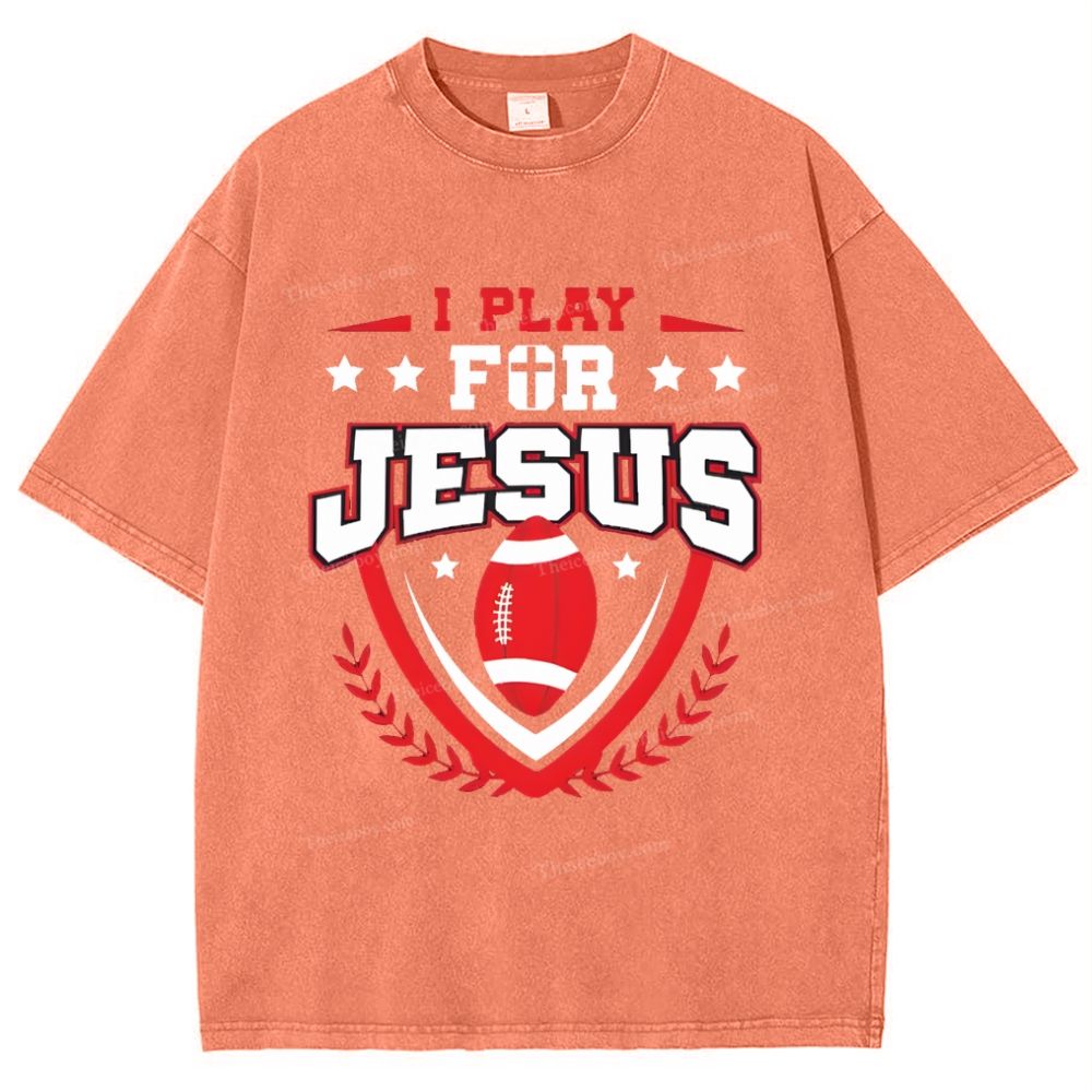 I Play For Jesus Snowflake Vintage Washed T-Shirt