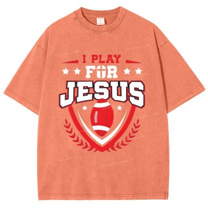 I Play For Jesus Snowflake Vintage Washed T-Shirt