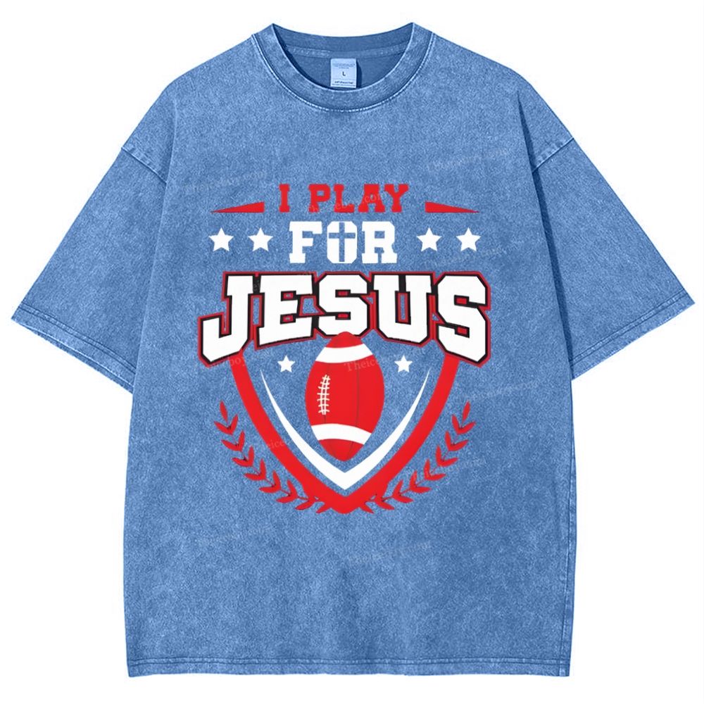 I Play For Jesus Snowflake Vintage Washed T-Shirt