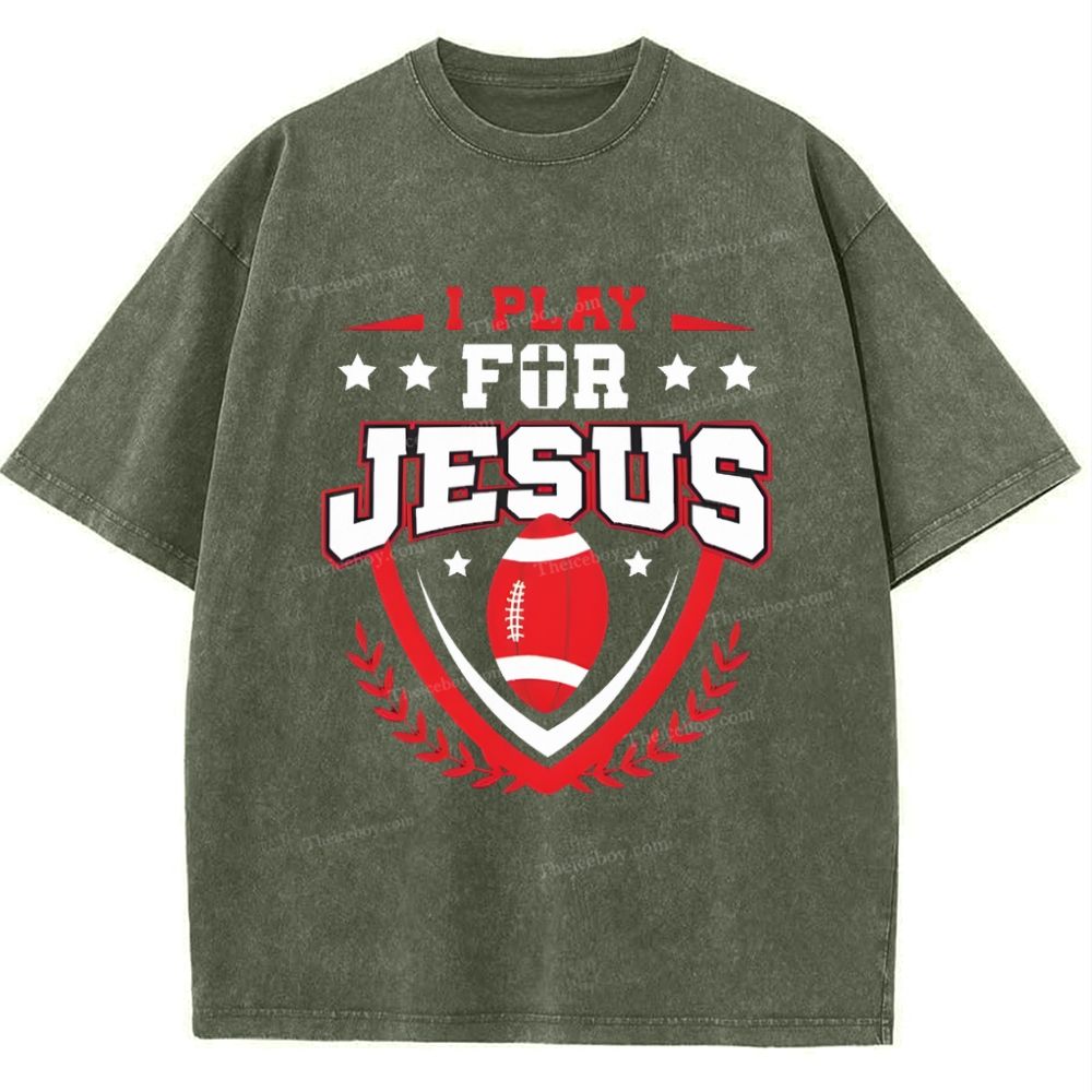 I Play For Jesus Snowflake Vintage Washed T-Shirt