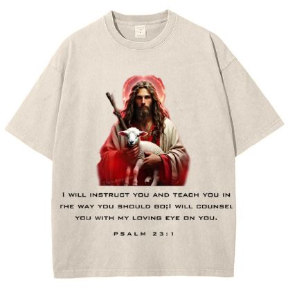 Spiritual Harbor - Jesus is with you Snowflake Vintage Cotton T-Shirt