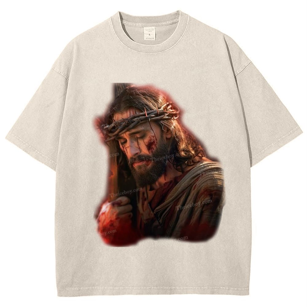 Forgiveness of sins - The Grace of Jesus Snowflake Vintage Washed T-Shirt