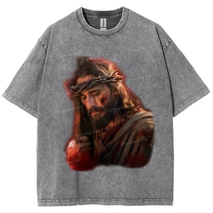 Forgiveness of sins - The Grace of Jesus Snowflake Vintage Washed T-Shirt