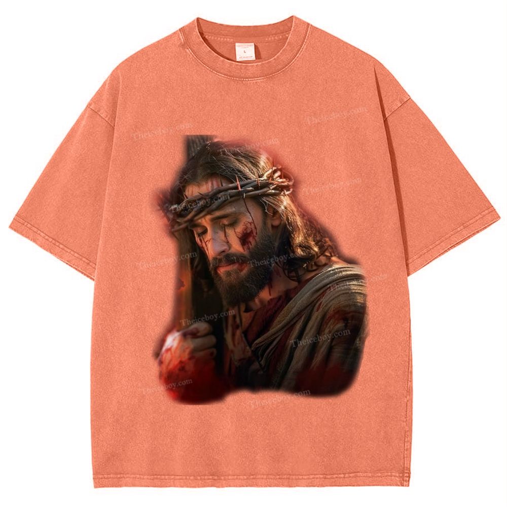 Forgiveness of sins - The Grace of Jesus Snowflake Vintage Washed T-Shirt