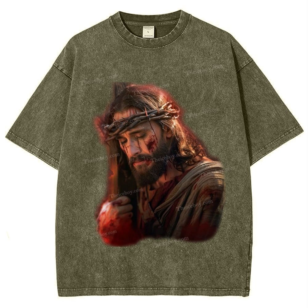 Forgiveness of sins - The Grace of Jesus Snowflake Vintage Washed T-Shirt