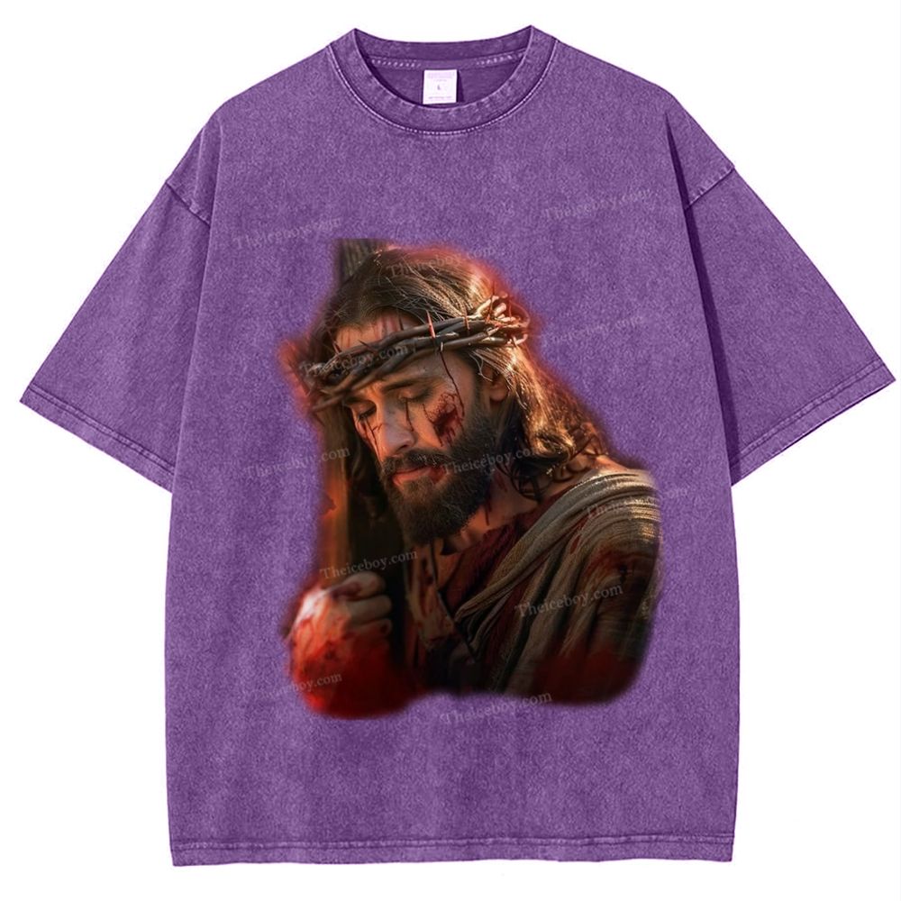 Forgiveness of sins - The Grace of Jesus Snowflake Vintage Washed T-Shirt