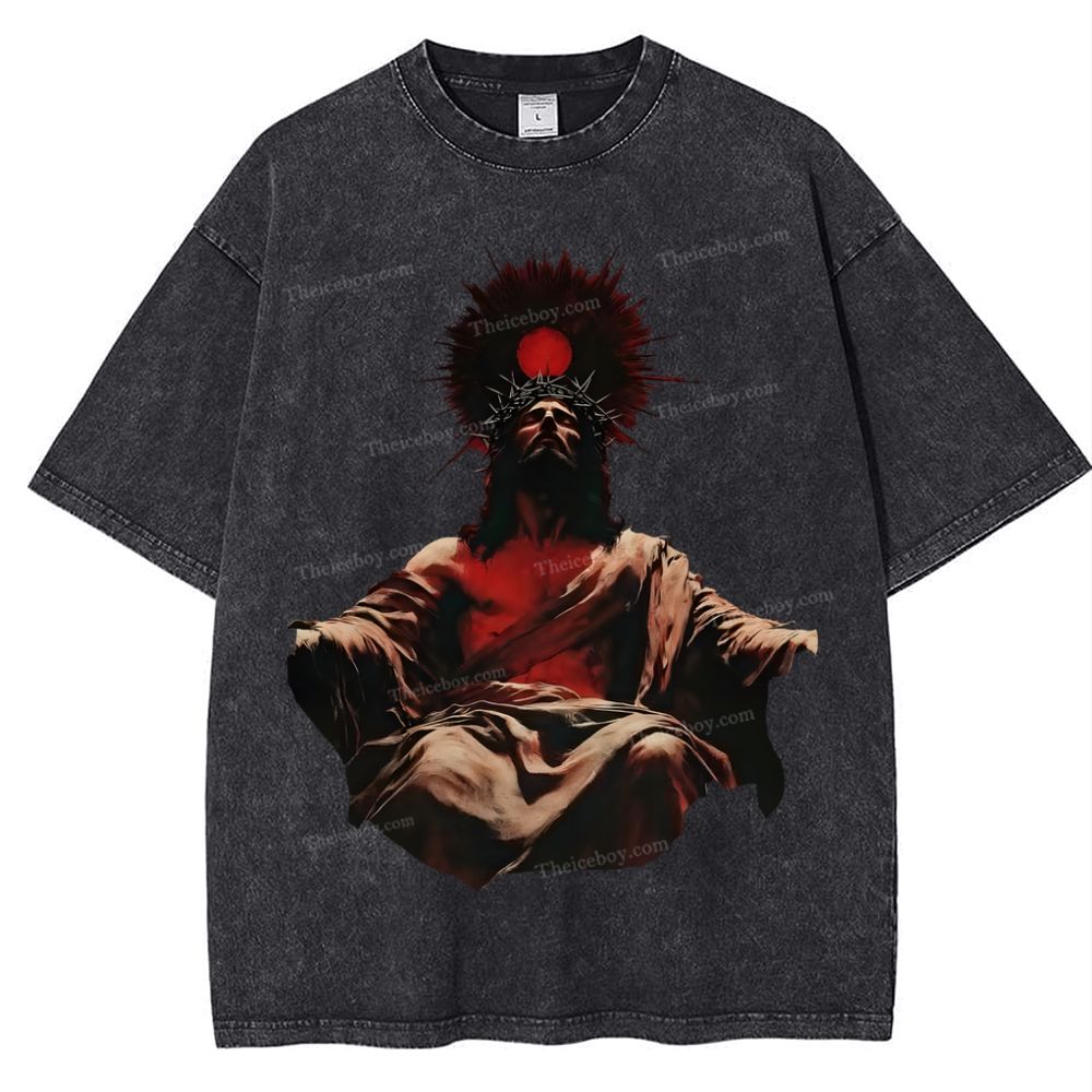 Jesus is King Snowflake Vintage Washed T-Shirt