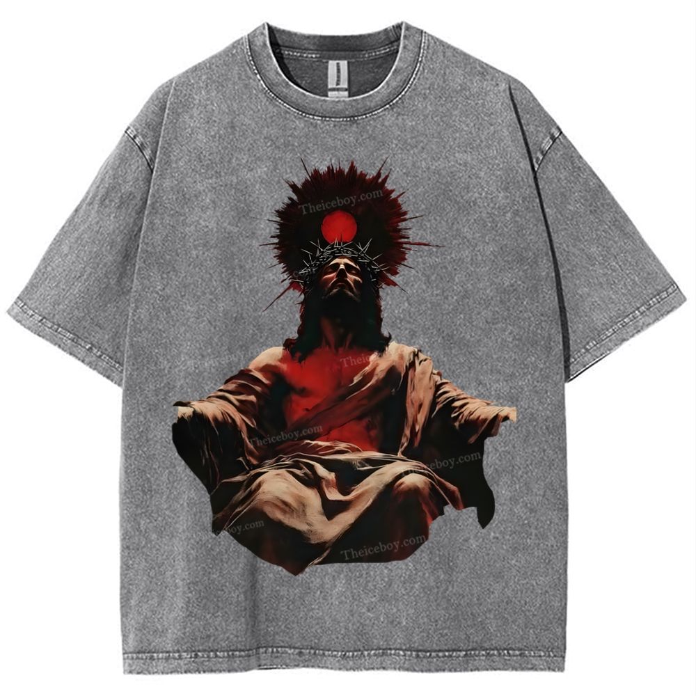Jesus is King Snowflake Vintage Washed T-Shirt