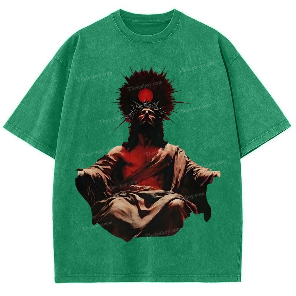 Jesus is King Snowflake Vintage Washed T-Shirt