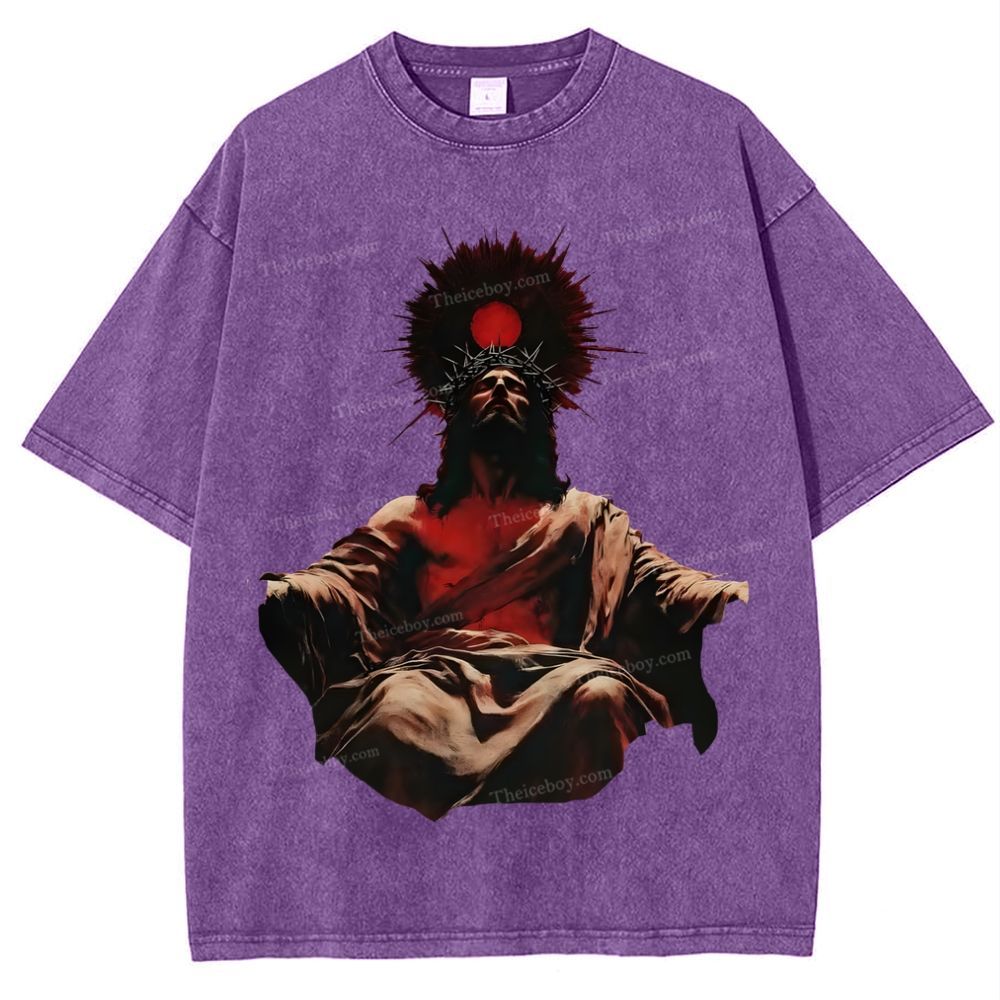 Jesus is King Snowflake Vintage Washed T-Shirt