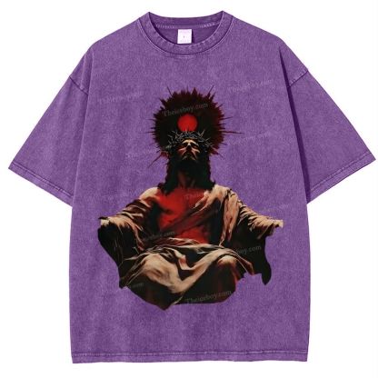Jesus is King Snowflake Vintage Washed T-Shirt