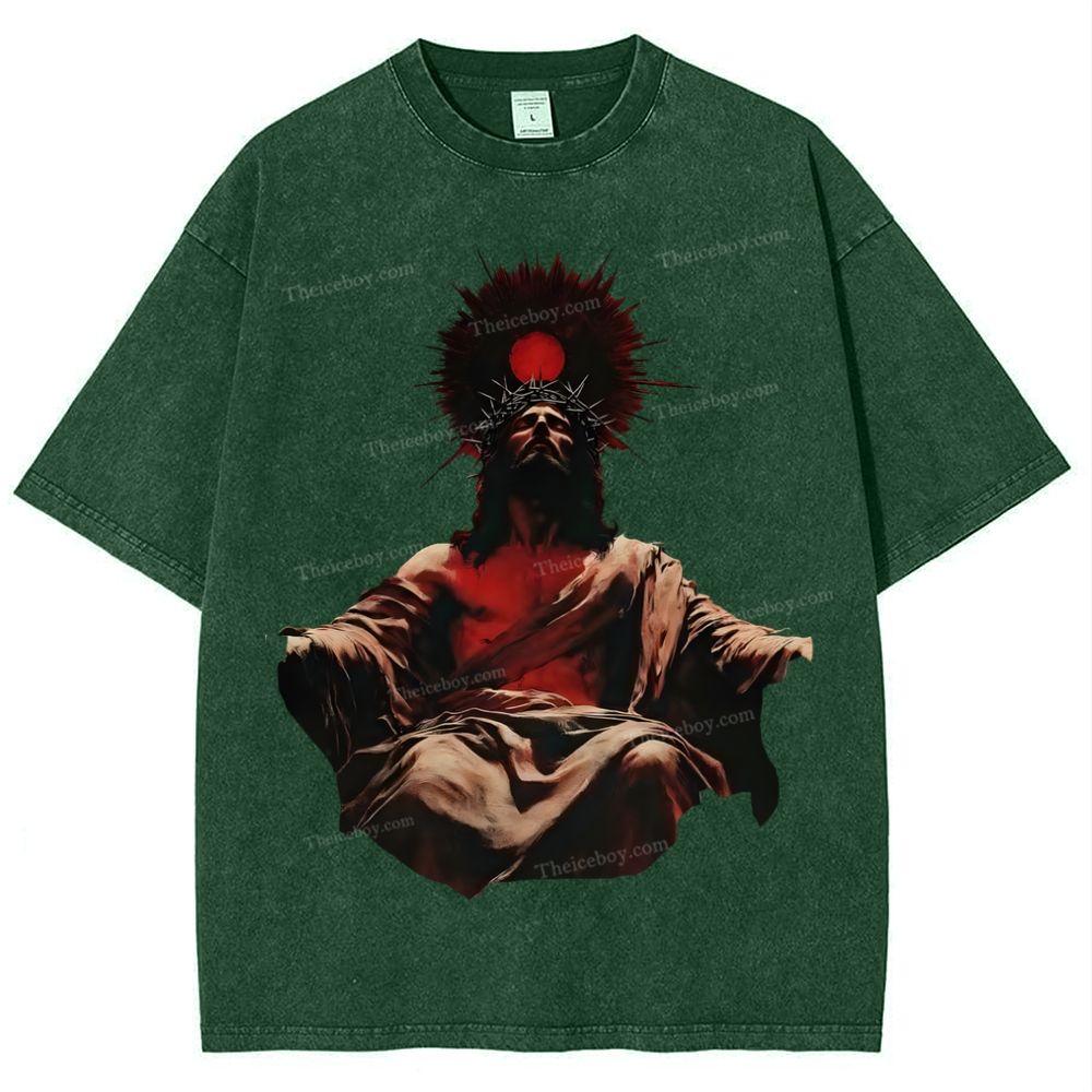 Jesus is King Snowflake Vintage Washed T-Shirt