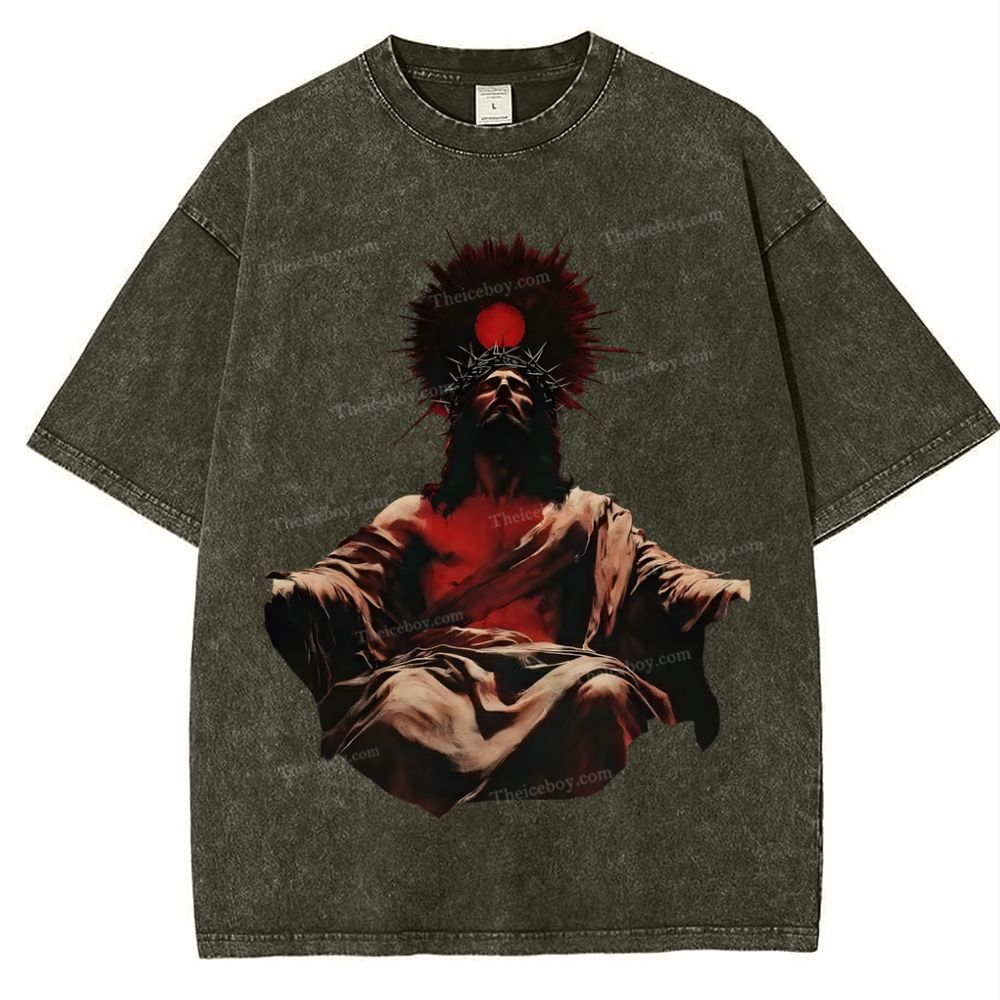 Jesus is King Snowflake Vintage Washed T-Shirt