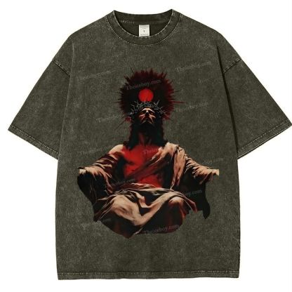 Jesus is King Snowflake Vintage Washed T-Shirt