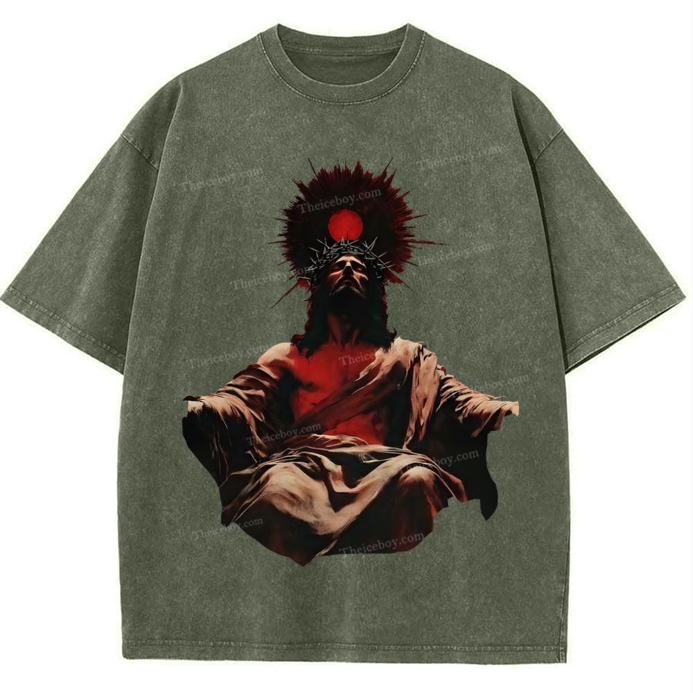 Jesus is King Snowflake Vintage Washed T-Shirt