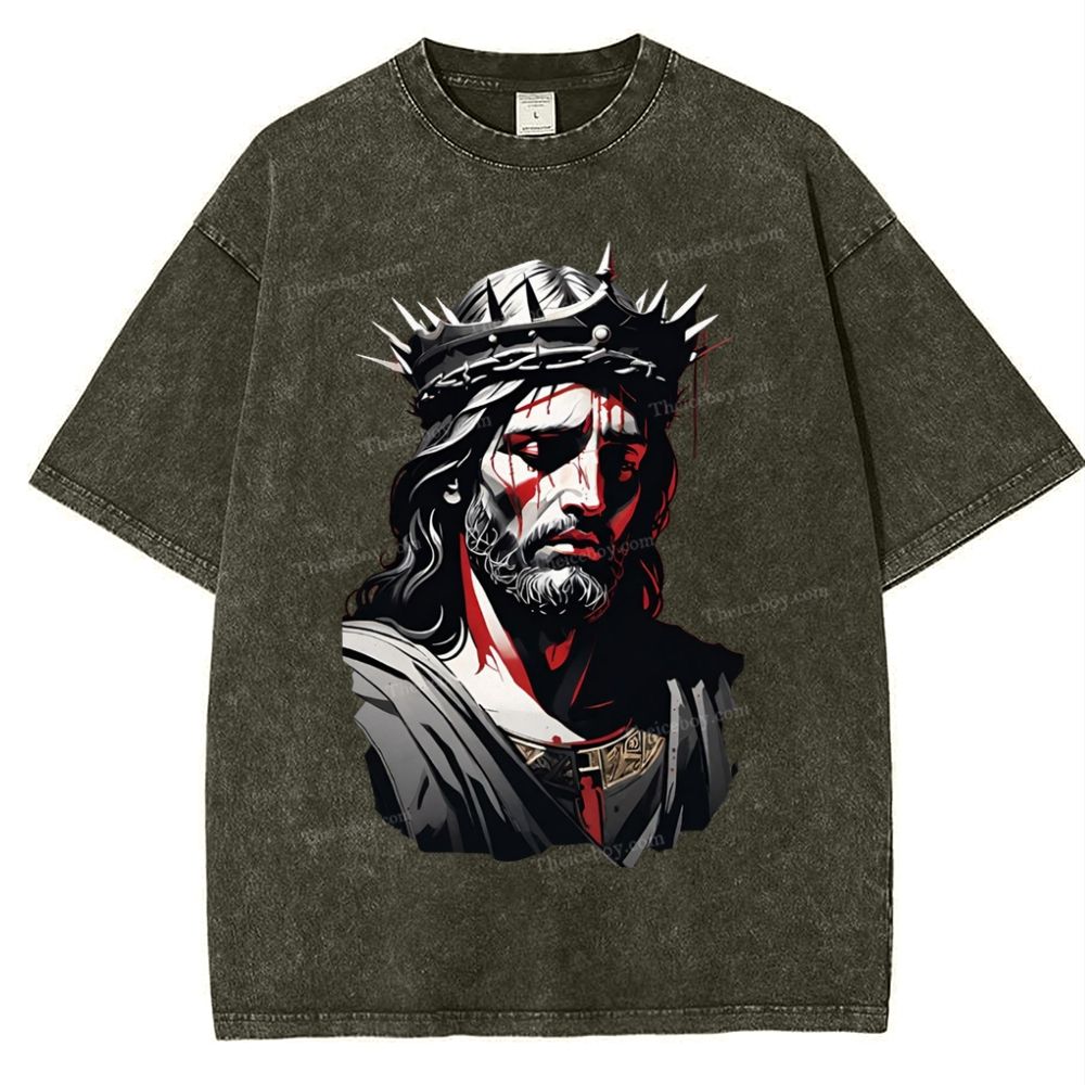 Soul Salvation - The Arms of Jesus Snowflake Vintage Washed T-Shirt