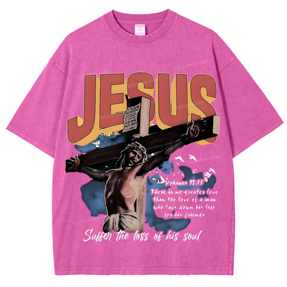 Jesus Suffer The Loss Of His Soul Snowflake Vintage Washed T-Shirt