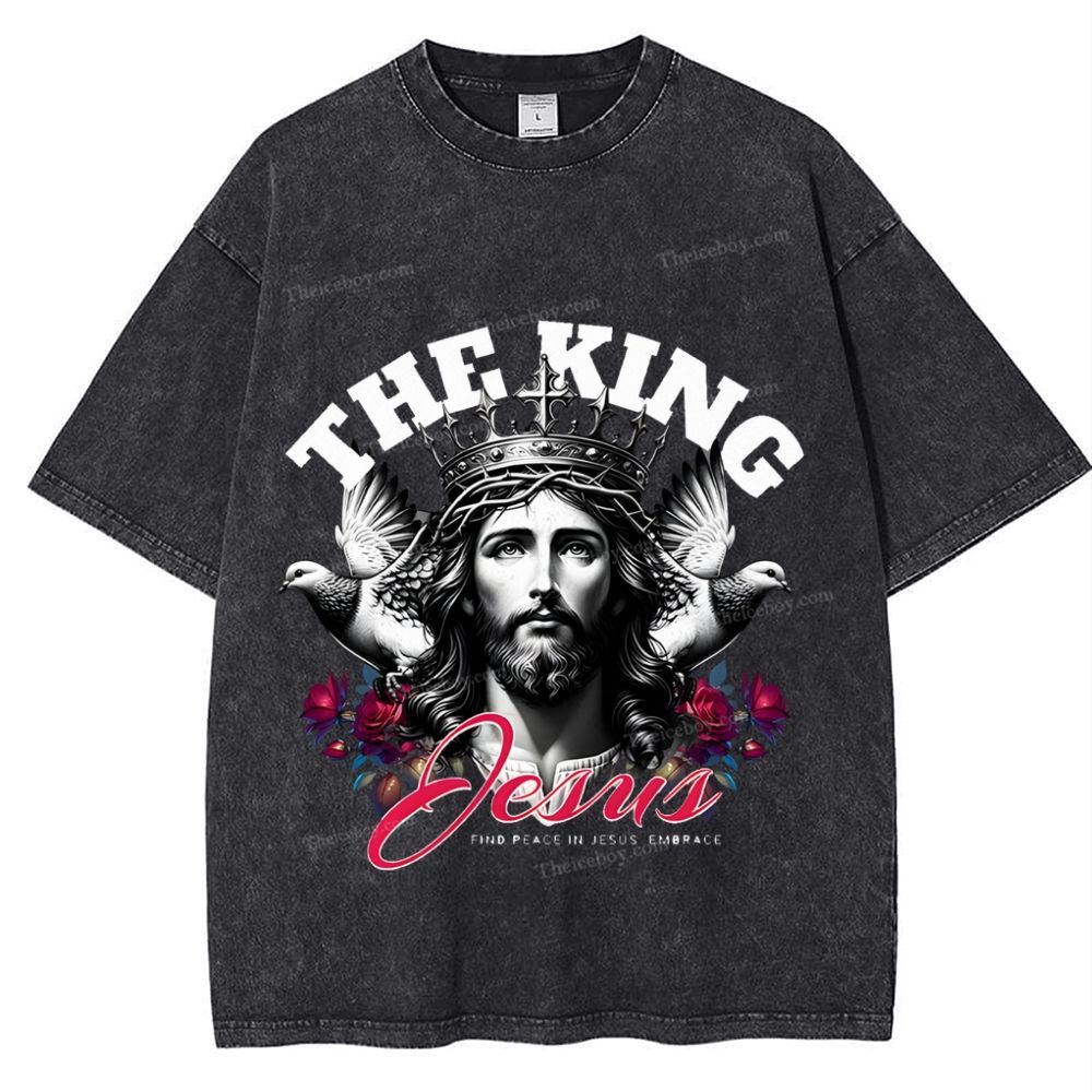 The King Jesus Snowflake Vintage Washed T-Shirt