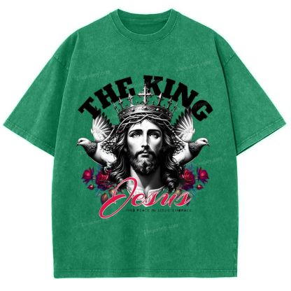 The King Jesus Snowflake Vintage Washed T-Shirt