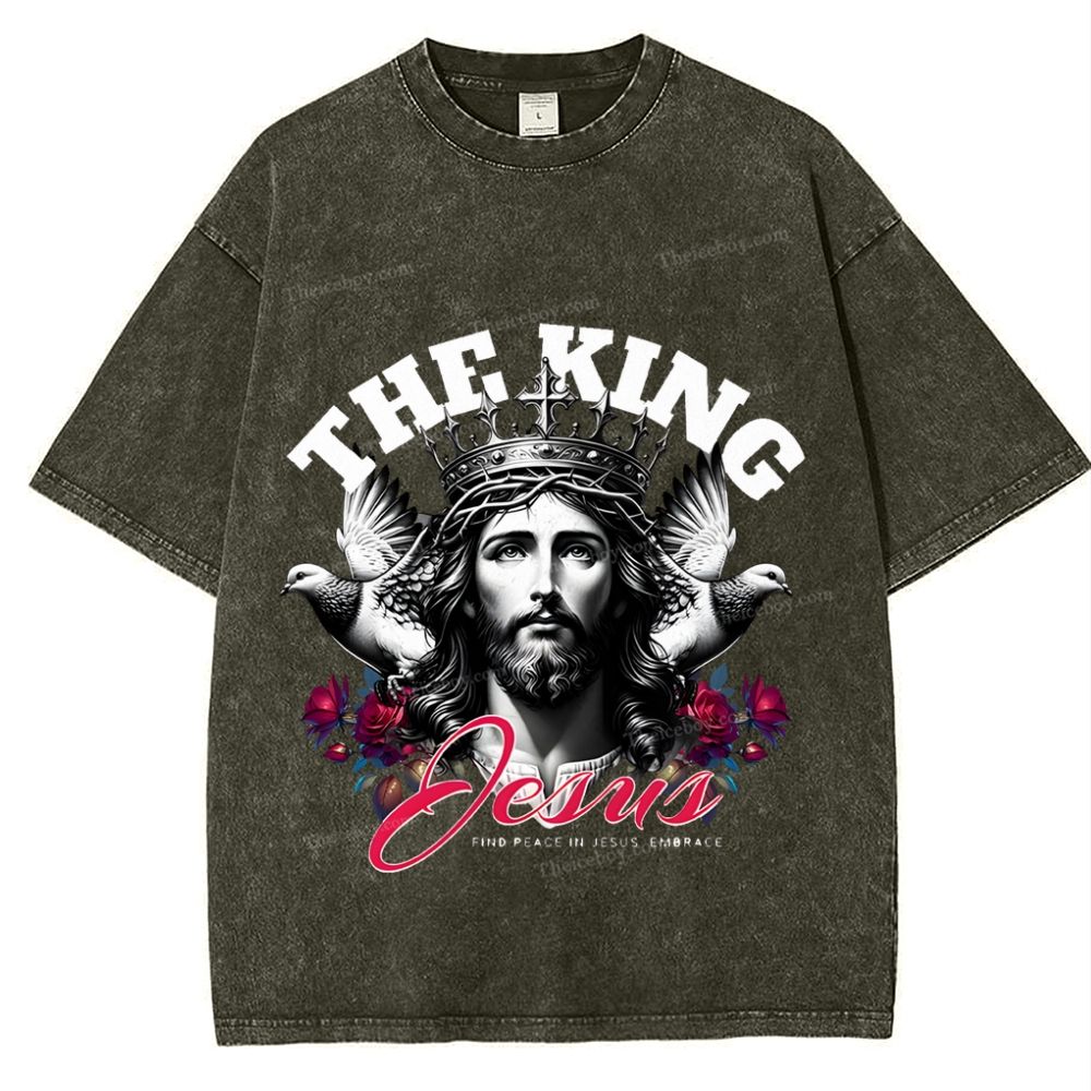 The King Jesus Snowflake Vintage Washed T-Shirt