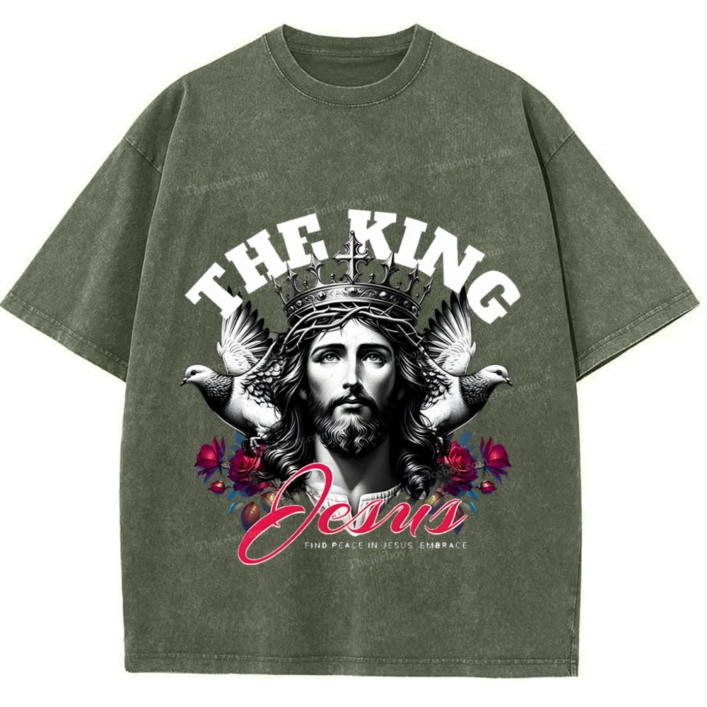 The King Jesus Snowflake Vintage Washed T-Shirt