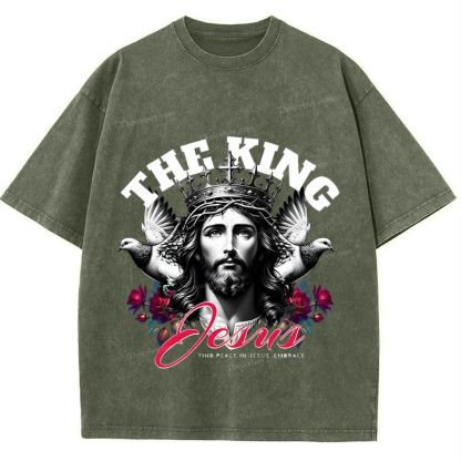 The King Jesus Snowflake Vintage Washed T-Shirt