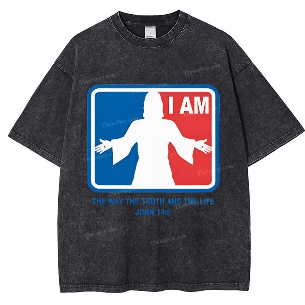 I Am The Way The Truth And The Life Snowflake Vintage Washed T-Shirt