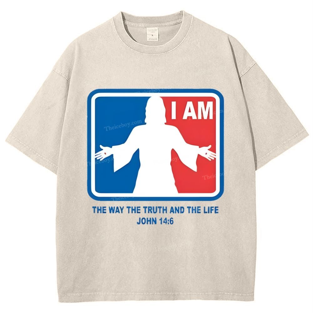 I Am The Way The Truth And The Life Snowflake Vintage Washed T-Shirt