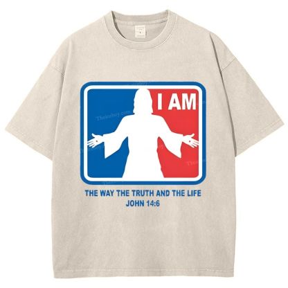 I Am The Way The Truth And The Life Snowflake Vintage Washed T-Shirt