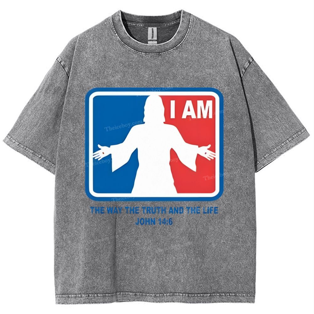 I Am The Way The Truth And The Life Snowflake Vintage Washed T-Shirt