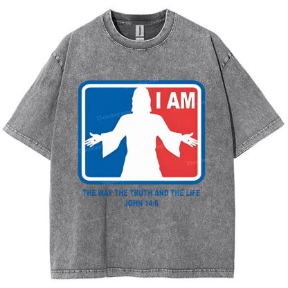I Am The Way The Truth And The Life Snowflake Vintage Washed T-Shirt