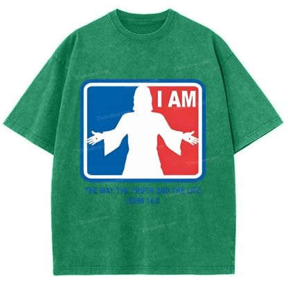 I Am The Way The Truth And The Life Snowflake Vintage Washed T-Shirt
