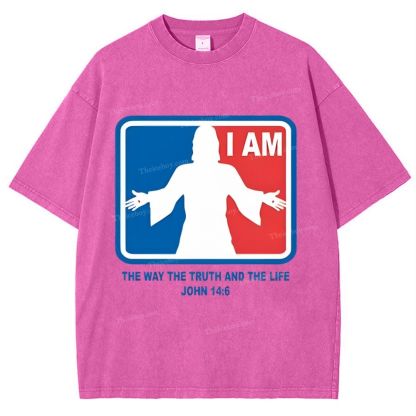 I Am The Way The Truth And The Life Snowflake Vintage Washed T-Shirt