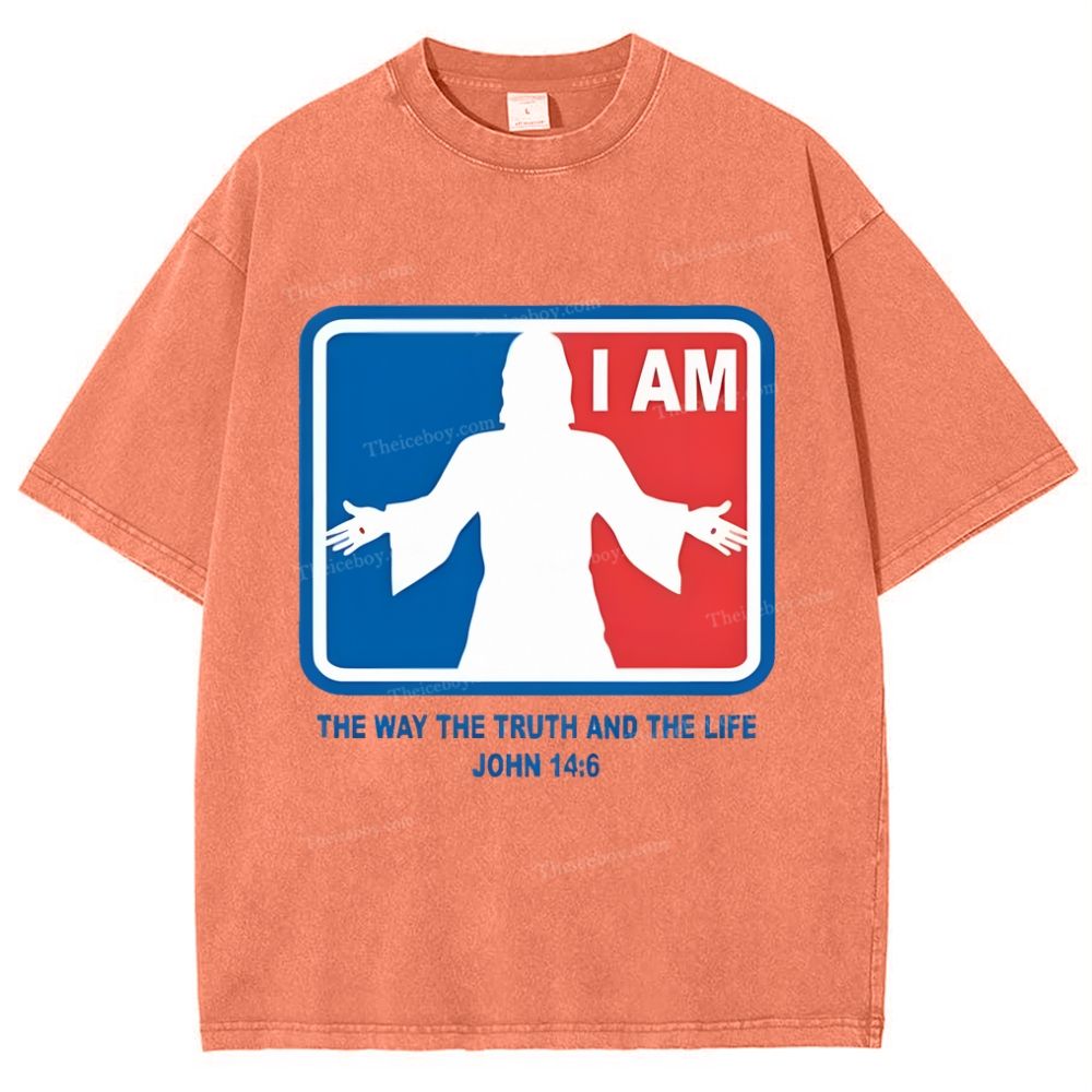 I Am The Way The Truth And The Life Snowflake Vintage Washed T-Shirt