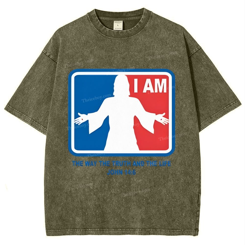 I Am The Way The Truth And The Life Snowflake Vintage Washed T-Shirt