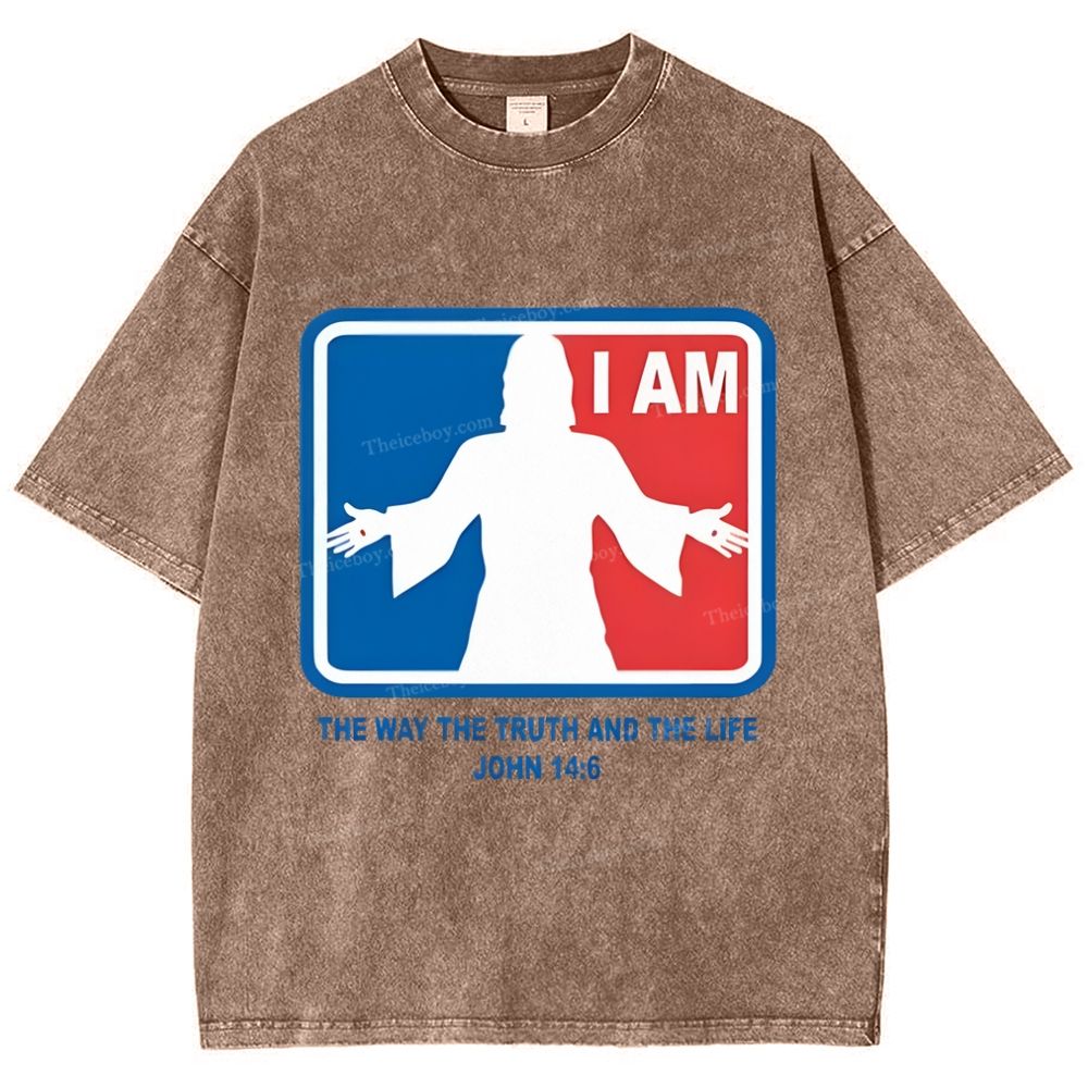 I Am The Way The Truth And The Life Snowflake Vintage Washed T-Shirt