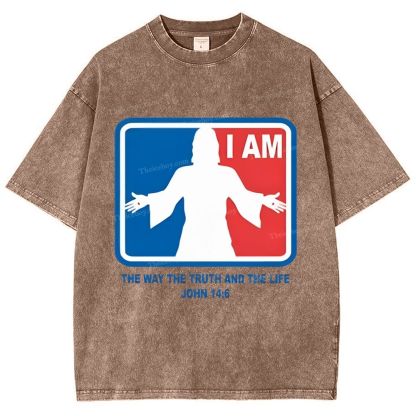 I Am The Way The Truth And The Life Snowflake Vintage Washed T-Shirt