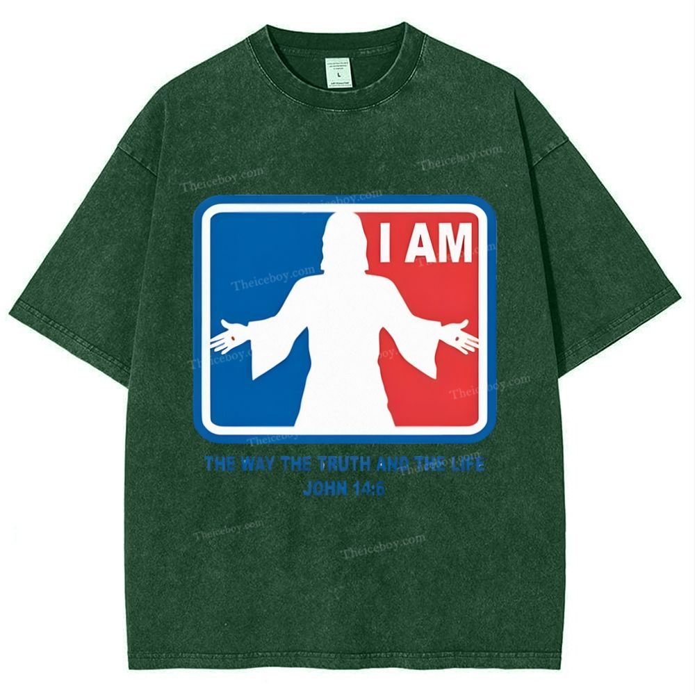 I Am The Way The Truth And The Life Snowflake Vintage Washed T-Shirt