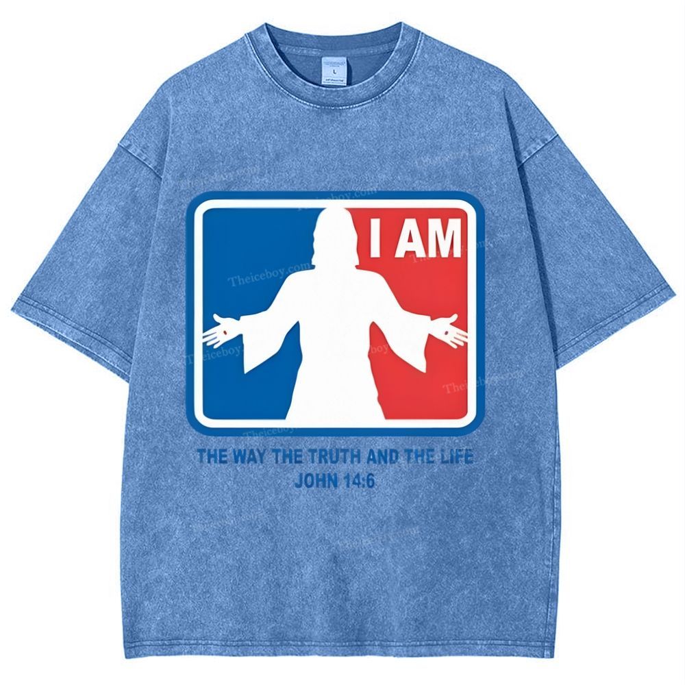 I Am The Way The Truth And The Life Snowflake Vintage Washed T-Shirt