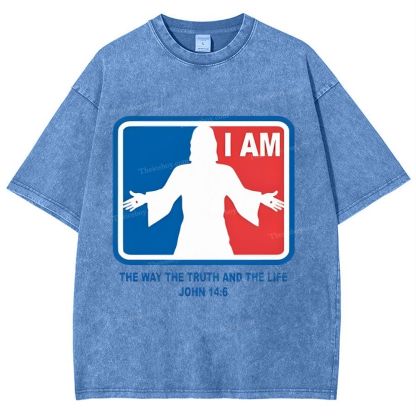 I Am The Way The Truth And The Life Snowflake Vintage Washed T-Shirt