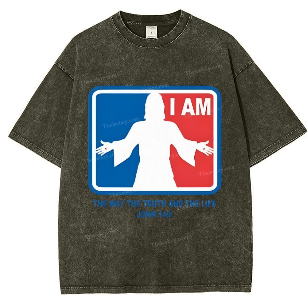 I Am The Way The Truth And The Life Snowflake Vintage Washed T-Shirt