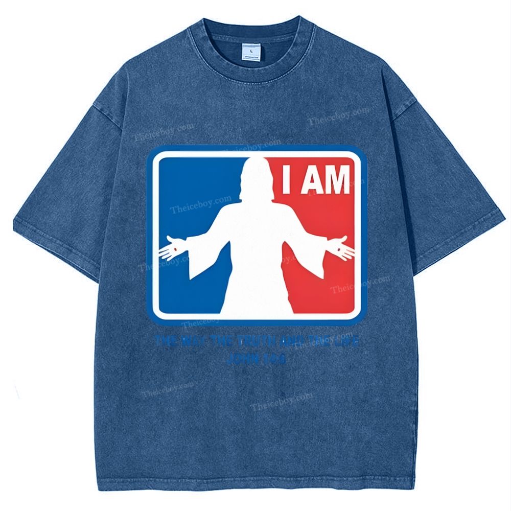 I Am The Way The Truth And The Life Snowflake Vintage Washed T-Shirt