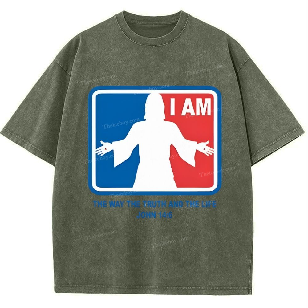 I Am The Way The Truth And The Life Snowflake Vintage Washed T-Shirt