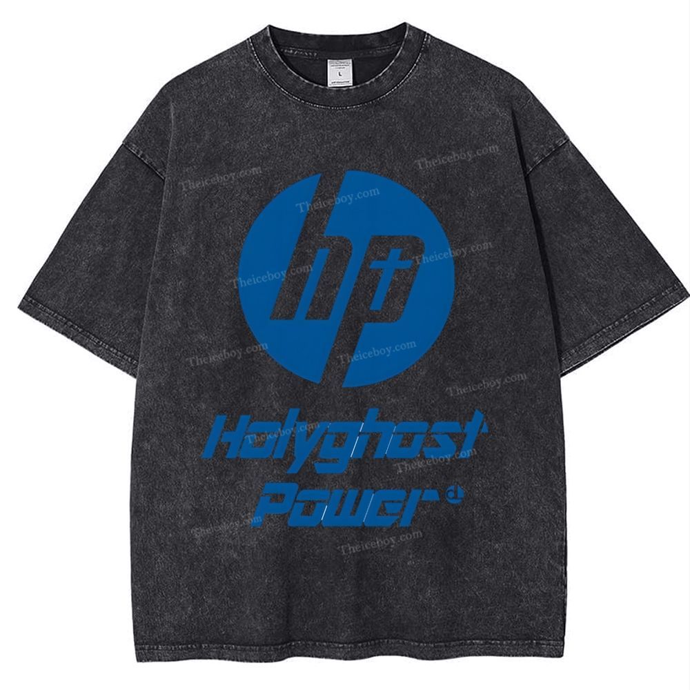 Holy Ghost Power Snowflake Vintage Washed T-Shirt