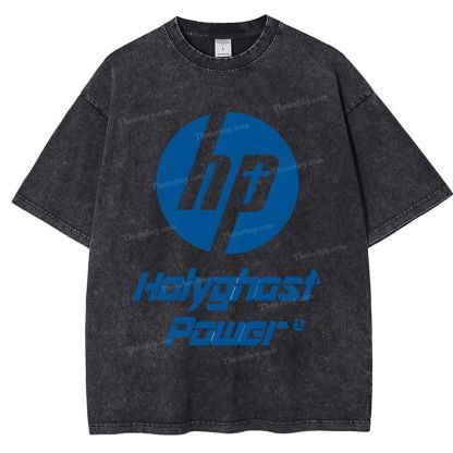 Holy Ghost Power Snowflake Vintage Washed T-Shirt